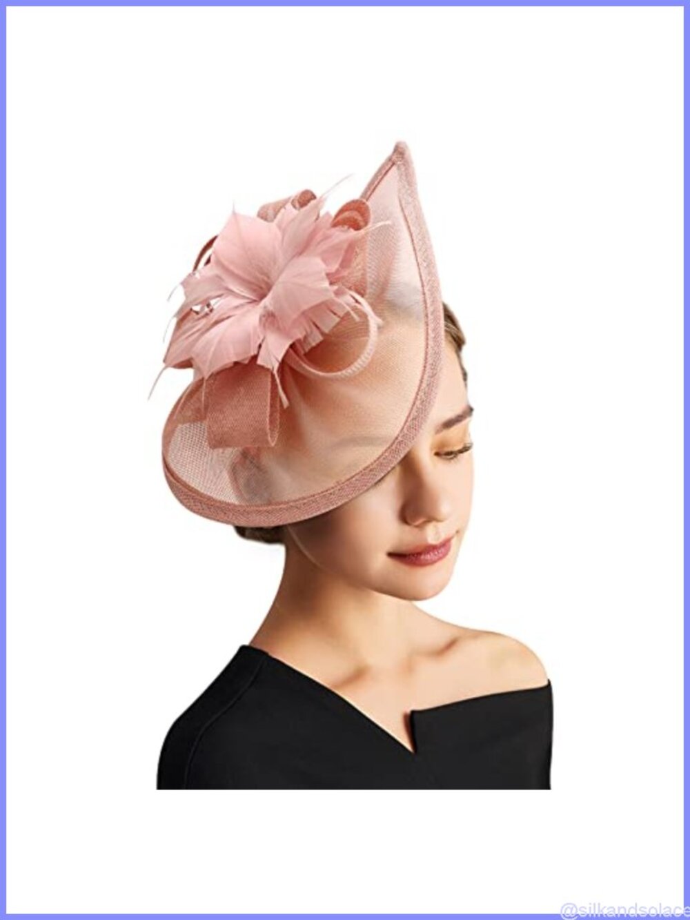 Women's Fascinator Hat Feather Flower Hair Clip Headband Tea Party Derby